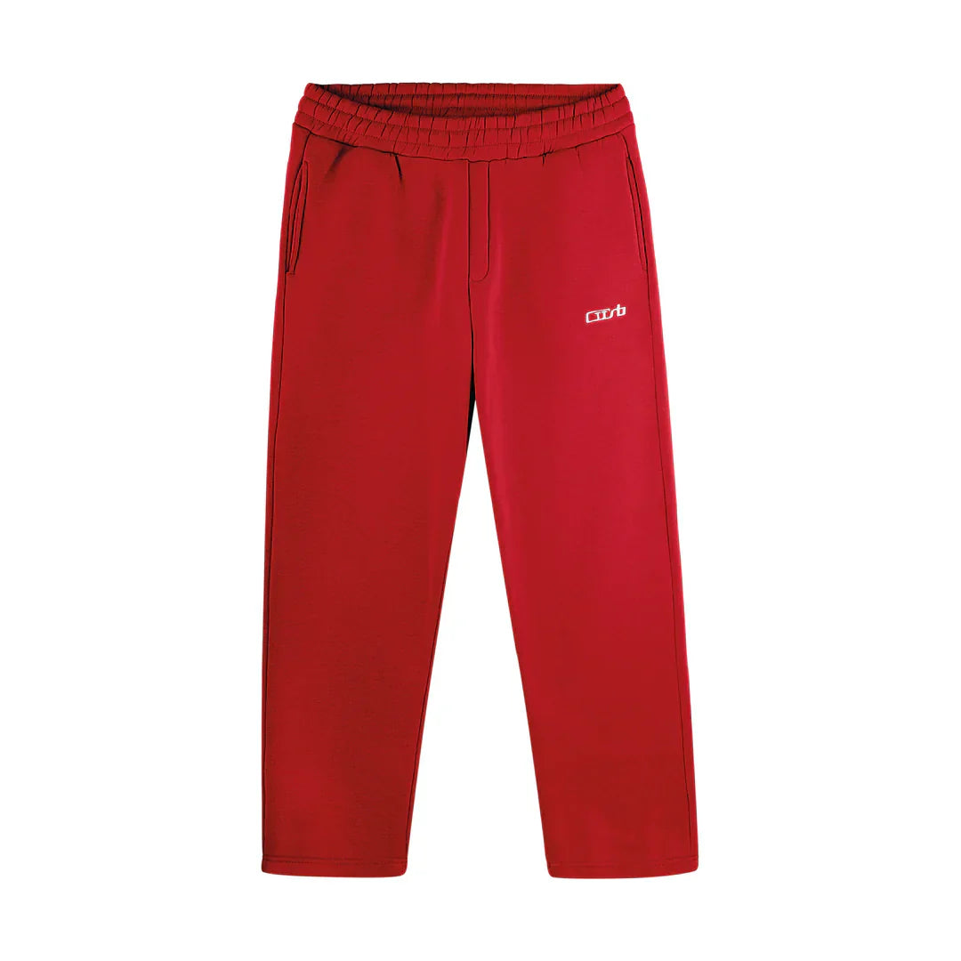 OPEN LEG JOGGER RED